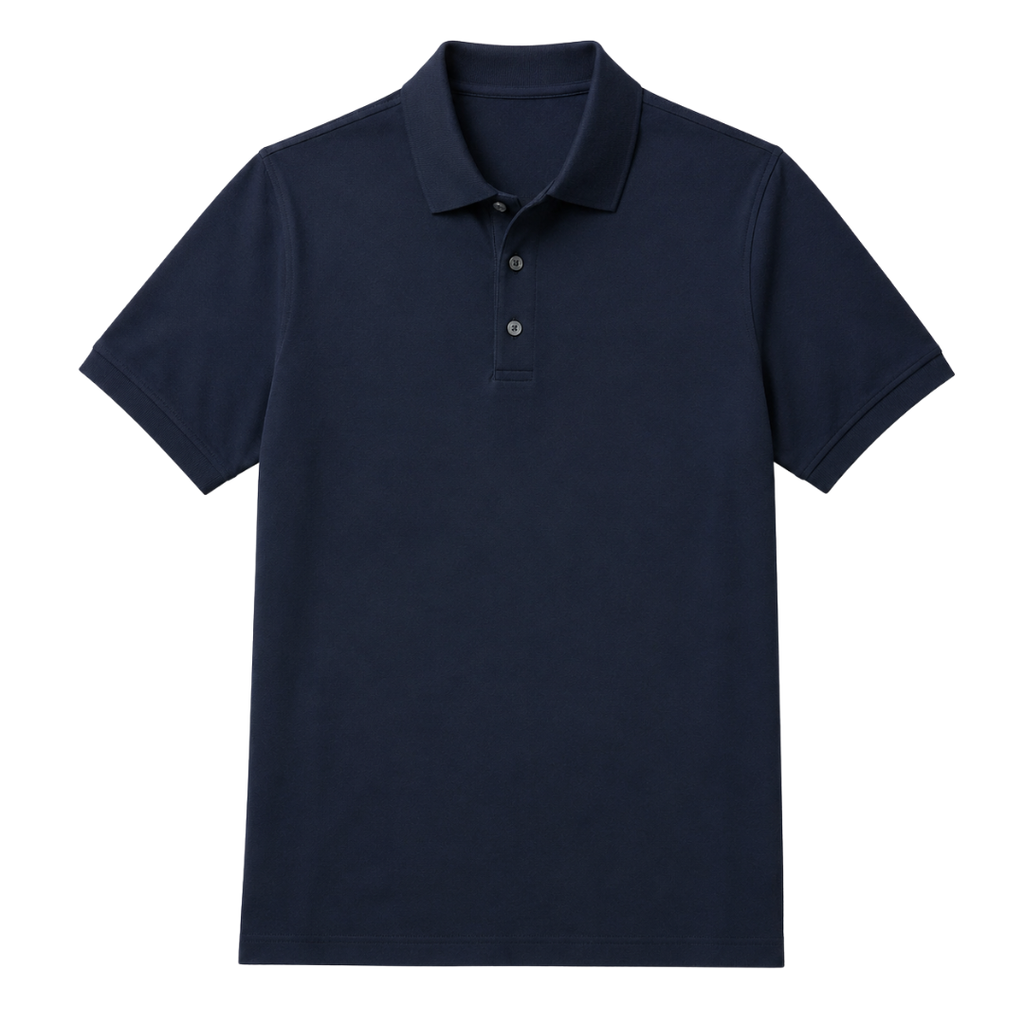 Premium Cotton Piqué Polo Shirt – Navy | Founsturt