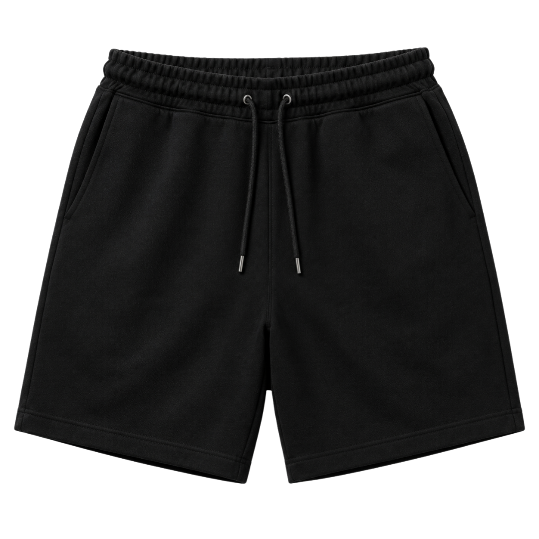 Premium Cotton Relaxed Shorts – Black | Founsturt