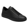 Premium Leather Low-Top Trainers – Black | Founsturt