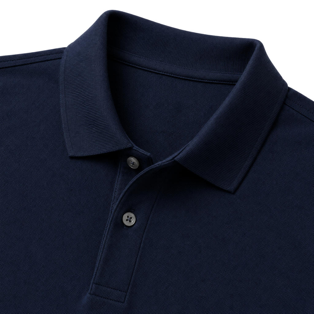 Premium Cotton Piqué Polo Shirt – Navy | Founsturt