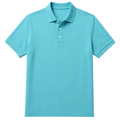 Premium Cotton Piqué Polo Shirt – Cyan | Founsturt
