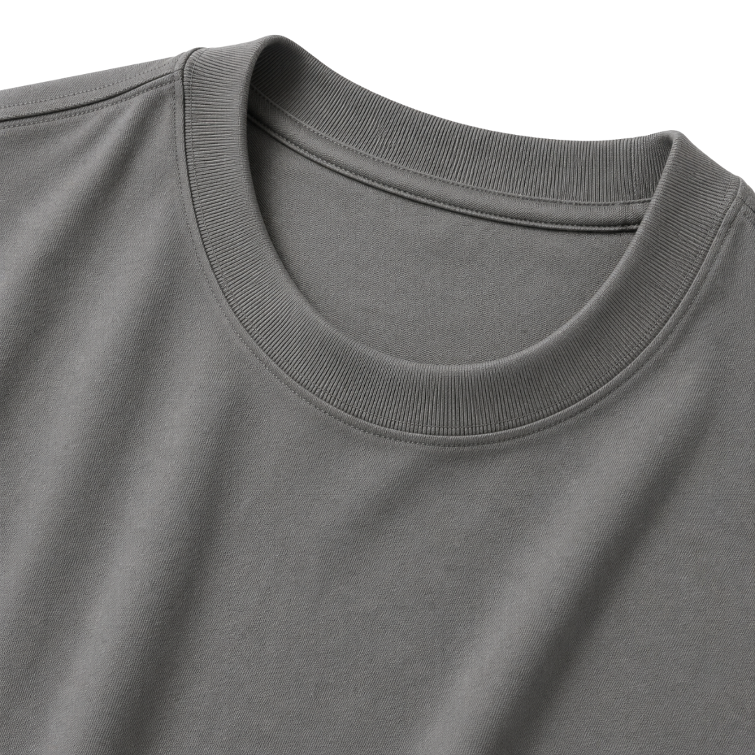 Heavyweight Cotton Oversized T-Shirt – Charcoal Grey | Founsturt