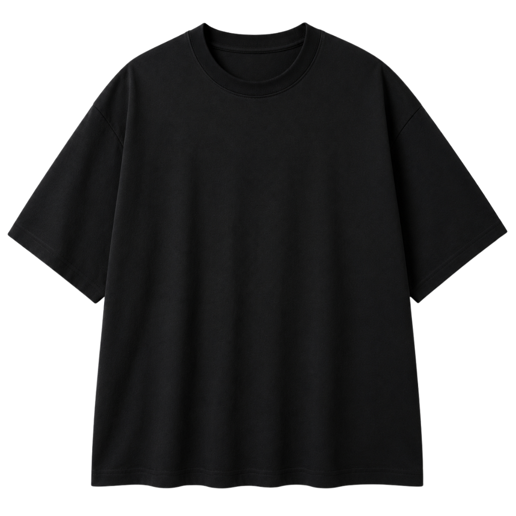 Heavyweight Cotton Oversized T-Shirt – Black | Founsturt