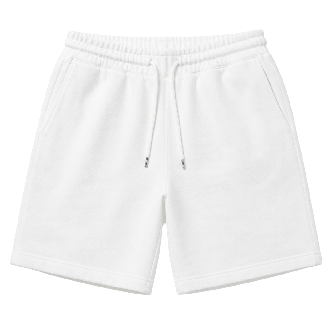 Premium Cotton Relaxed Shorts – White | Founsturt